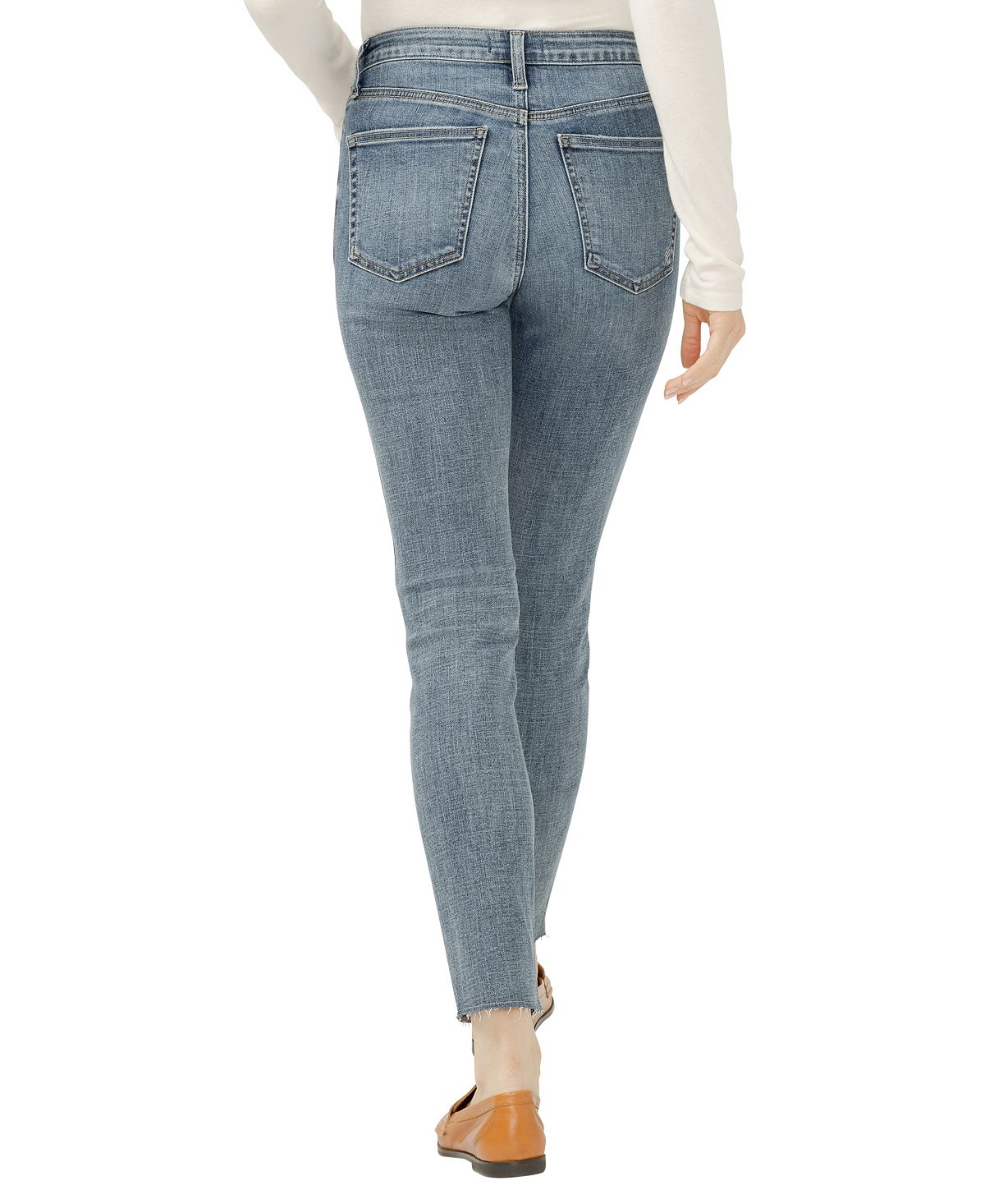 Silver Jeans Co. Women's Most Wanted Mid Rise Skinny Luxe Stretch Jeans view 3 — MAYCSS fashion products