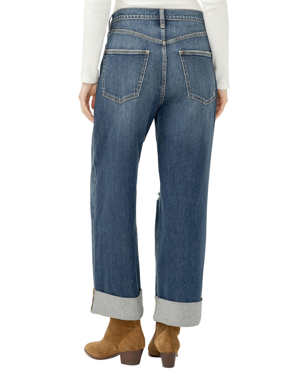 Silver Jeans Co. Women's Be Easy High Rise Wide Leg Crop Jeans In Blue