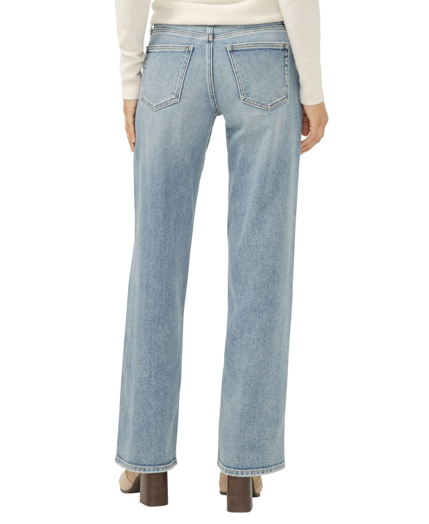Women's Loose & Low Rise Straight Leg Jeans