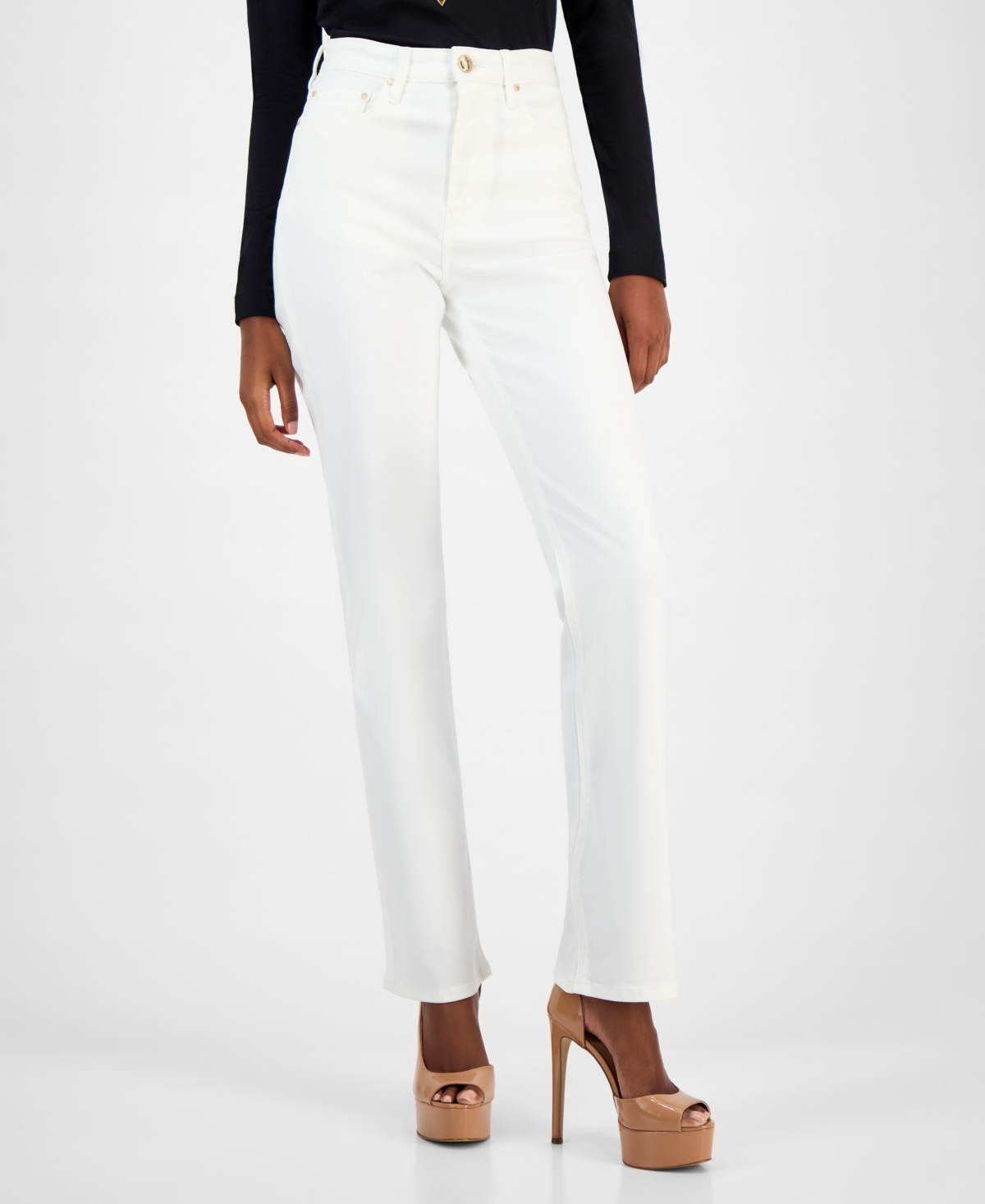 Guess Women's 80s High Rise Straight Leg Jeans