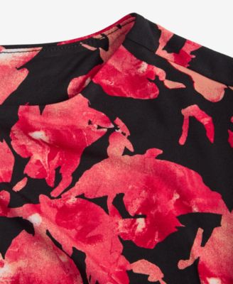 Women's Pleated-Shoulder Sleeveless Ruched Top, Macy's Exclusive