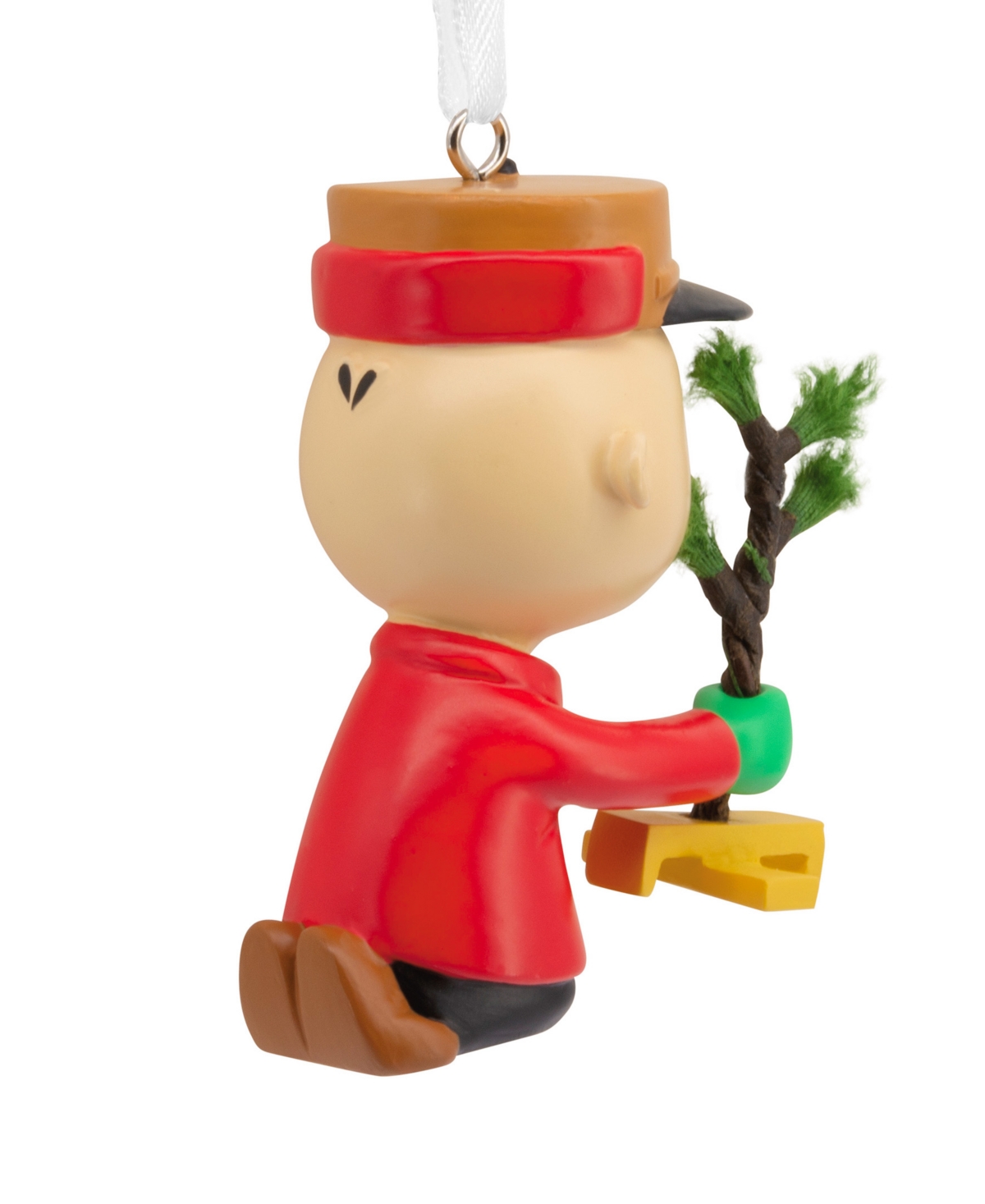 Hallmark Peanuts Charlie Brown Kneeling Christmas Tree Ornament In Multi