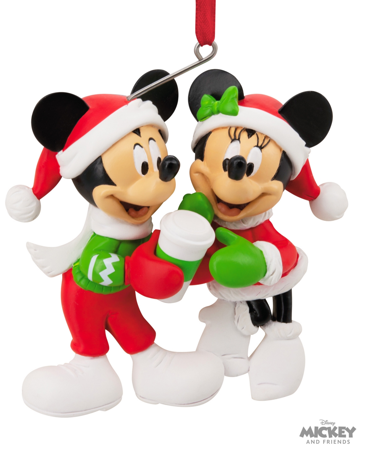 Hallmark Disney Mickey And Minnie Sharing Cocoa Christmas Tree Ornament In Multi