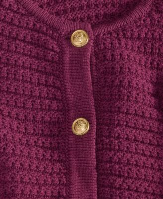 Plus Size Textured Button-Front Cardigan, Macy's Exclusive 