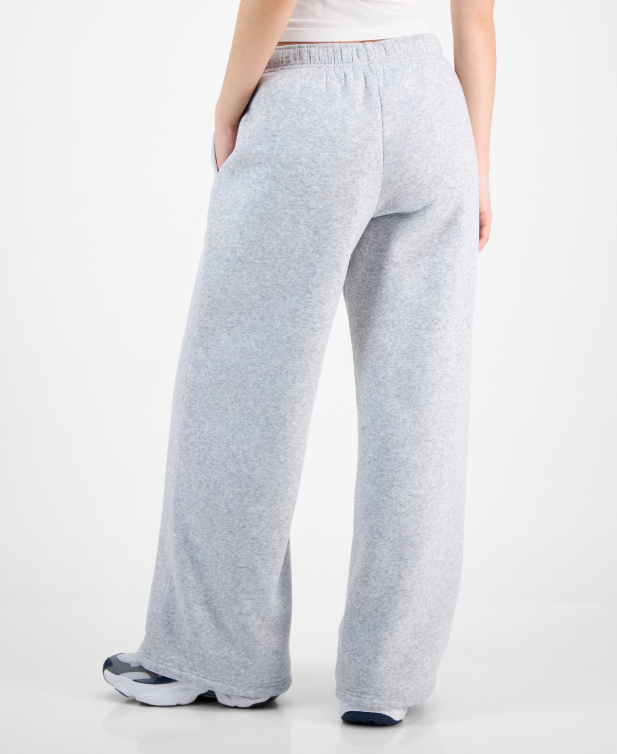 Ultra Flirt Juniors' Faux-fur-lined Sweatpants In Gray