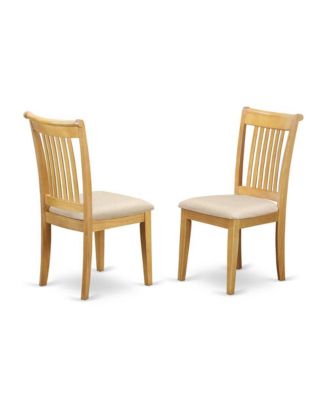 3-Pc Dining Room Table Set - 2 Wood Dining Chairs and 1 Dining Room Table (Oak Finish)