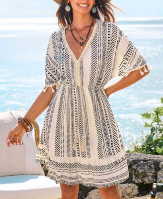 Women's Quiet Adventure Boho Mini Beach Dress