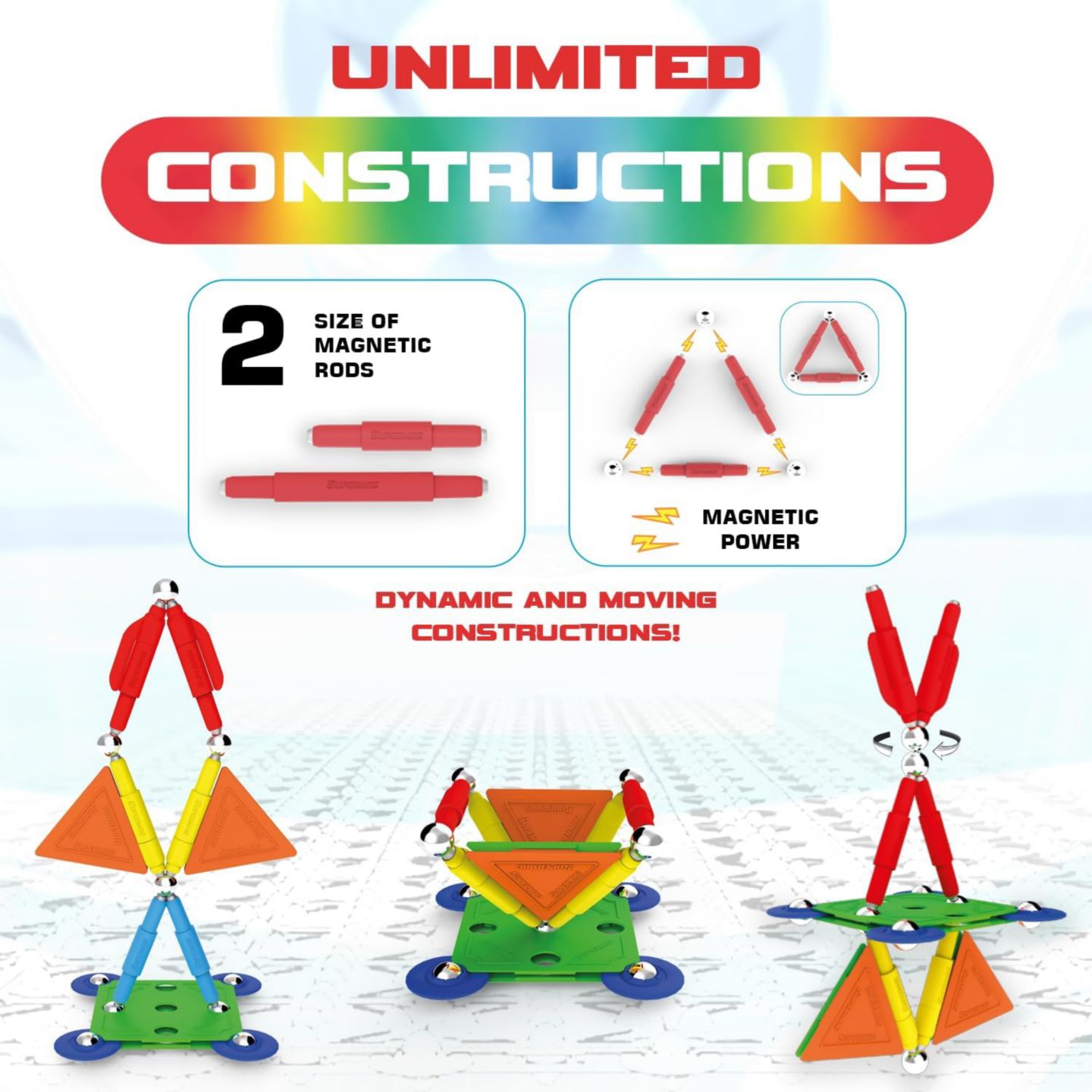 Детский конструктор Tinamiri SuperMag Multicolor 30, цвет: Open Miscellaneous — фото 4