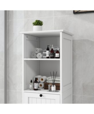 CASAINC 1Pc MDF Tilt-Out Design, One Compartment, Drawer & Moisture-Resistant Finish Laundry Cabinet