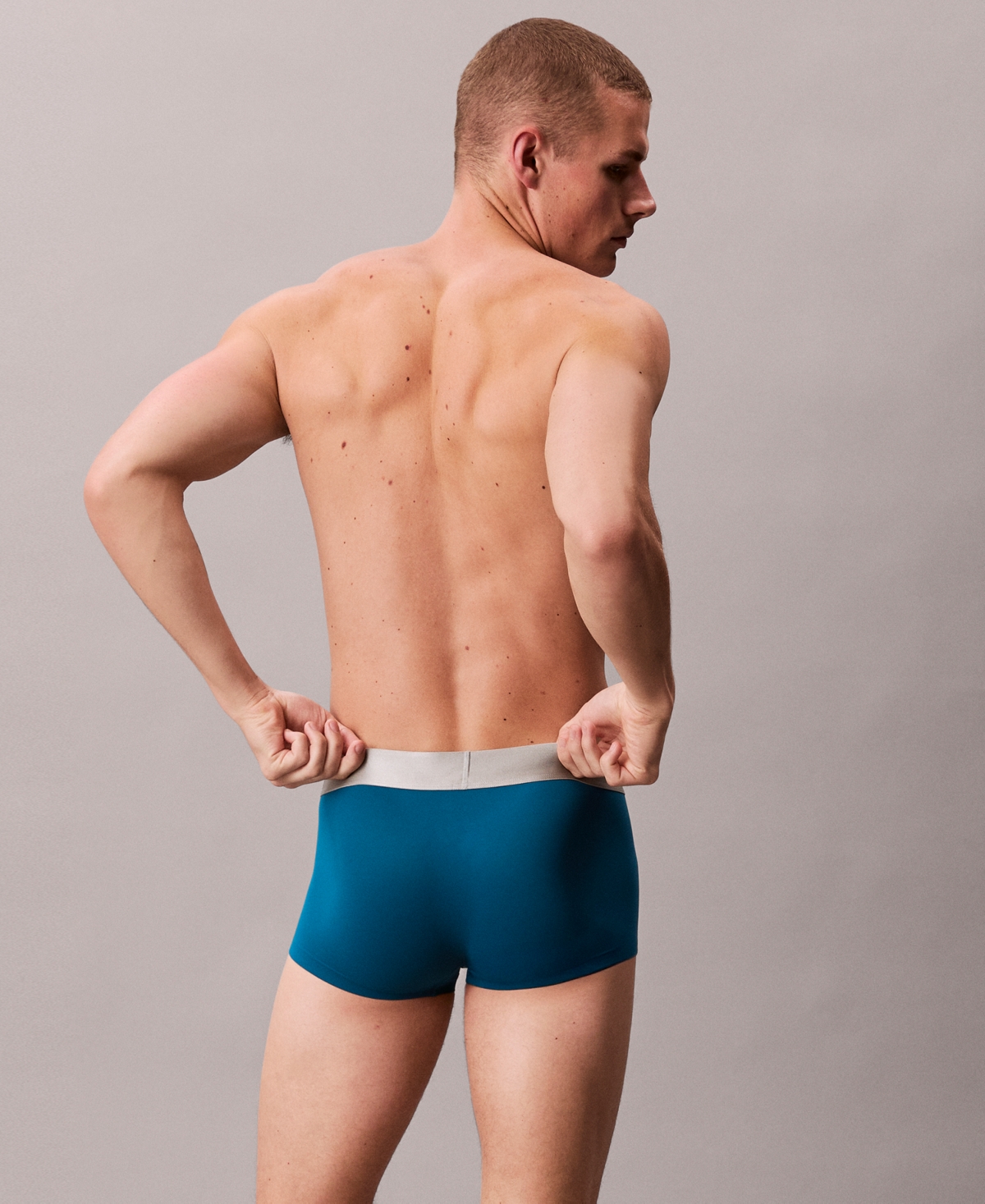 Calvin Klein Men's Logo Trunks In Blue