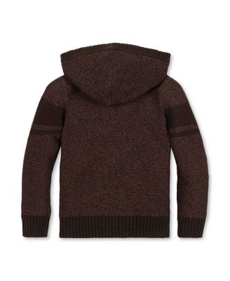 Little and Big Boys' Organic Long Sleeve Hooded Henley Sweater