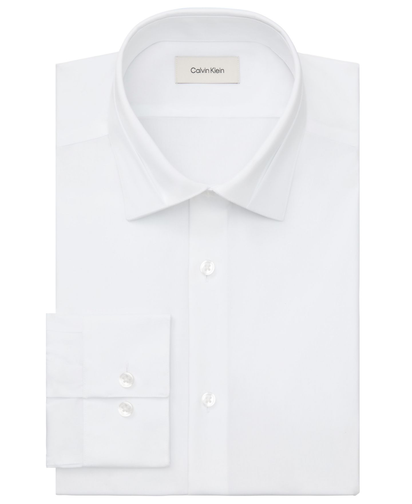 Мужская рубашка Calvin Klein Tailored Occasion Dress Shirt, Slim Fit, цвет: Белый — фото 3