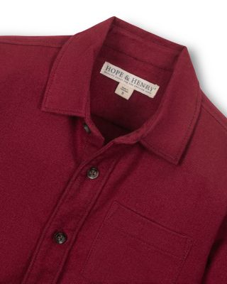 Little and Big Boys' Organic Long Sleeve Flannel Button Down Shirt