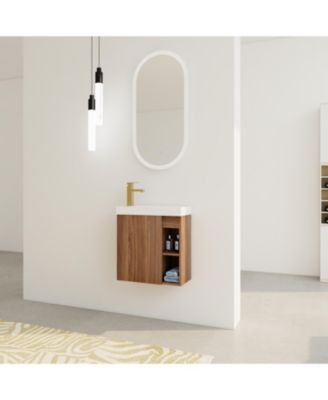 20" Floating Bathroom Vanity with Resin Sink and Soft-Close Door