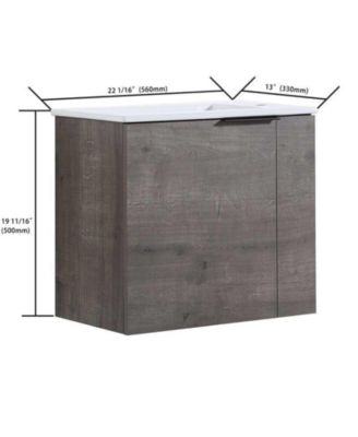22 Inch Floating Vanity with Sink and Soft-Close Door for Compact Bathrooms