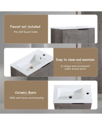 22 Inch Floating Vanity with Sink and Soft-Close Door for Compact Bathrooms