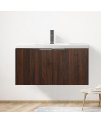 36 Inch Floating Bathroom Vanity with Sink and Soft-Close Double Doors
