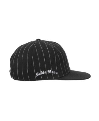 Men's Badtz-Maru Embroidered Character Face Black Striped Poly Wool Baseball Hat