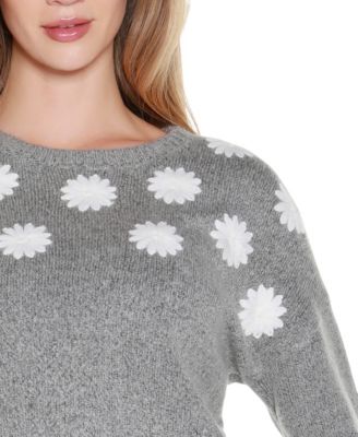 Women's Embroidered Flowers Sweater
