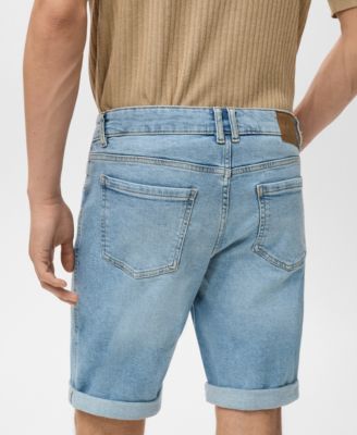 Men's Slim-Fit Denim Bermuda Shorts