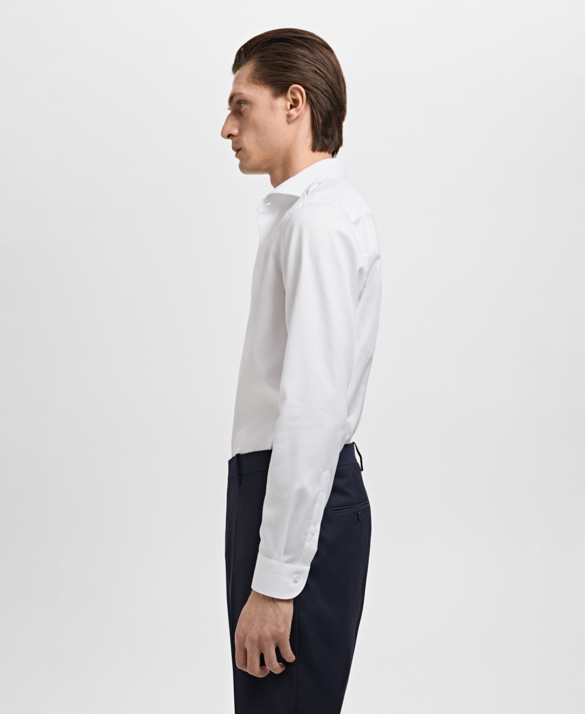 Mango Men's Slim-fit Cotton Dress Shirt In White