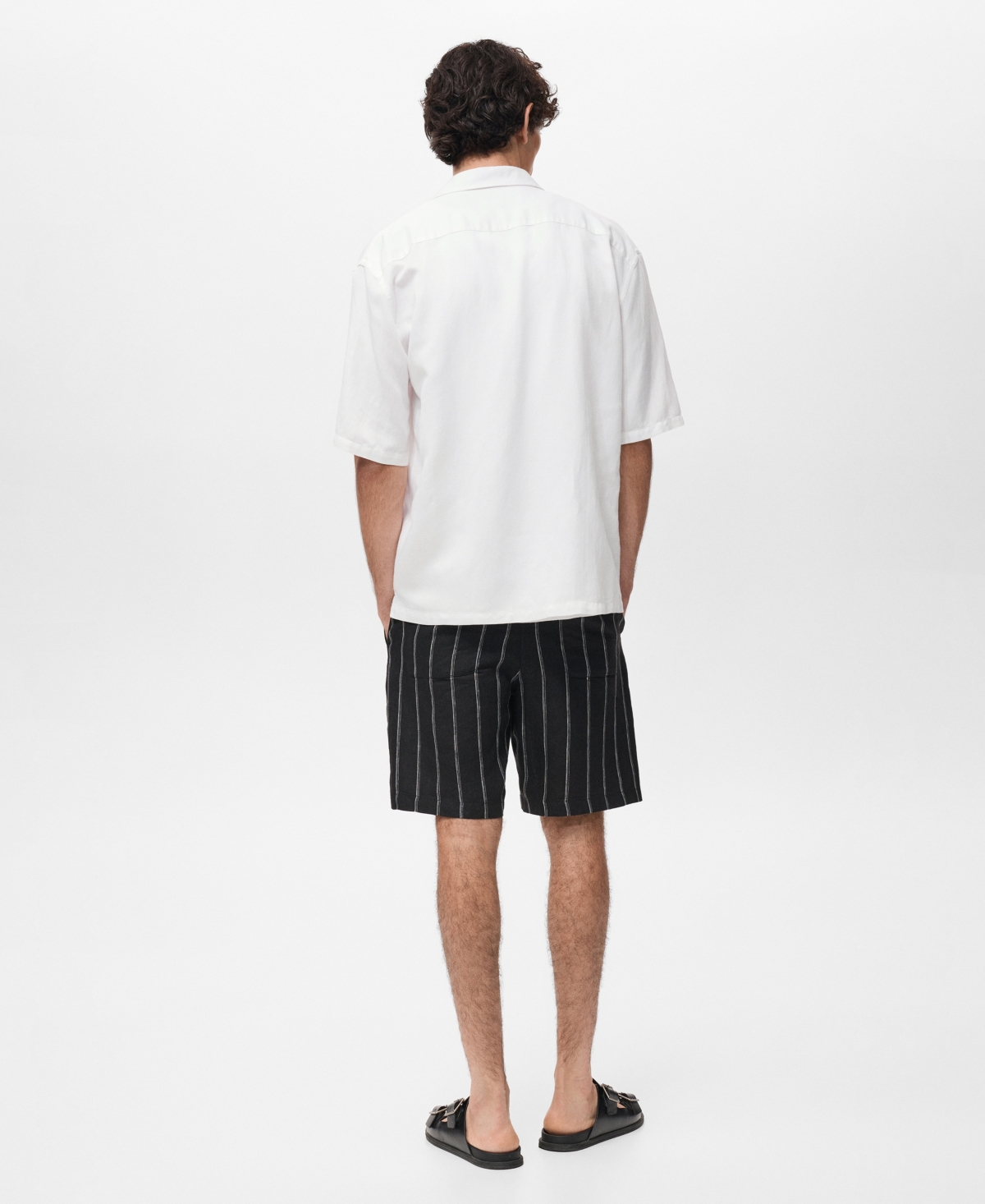 Mango Men's Regular-fit Linen Blend Shirt In White