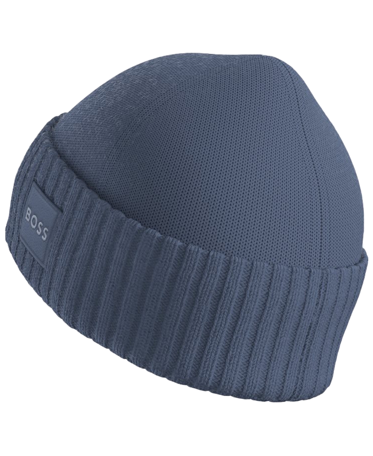 Hugo Boss Men's Akaio Turn-up Beanie Hat In Blue