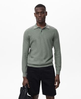 MANGO - Men's Micro-Structured Cotton Polo Shirt