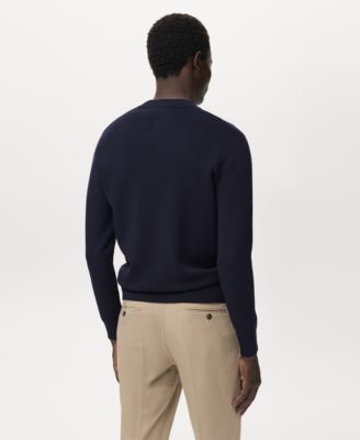 Men's Zipped Knit Cardigan Sweater