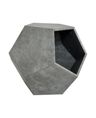 25.98" Pet Carrier Side Table Planter in Cement Gray