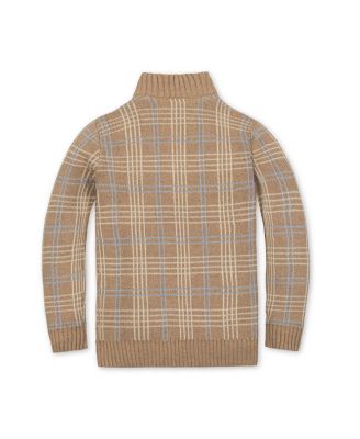 Little and Big Boys' Organic Mock Neck Intarsia Sweater