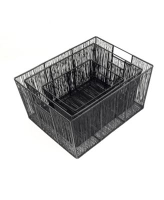 Sutton Modern Glam Handmade Wire Metal Nesting Storage Baskets, (Set of 6)