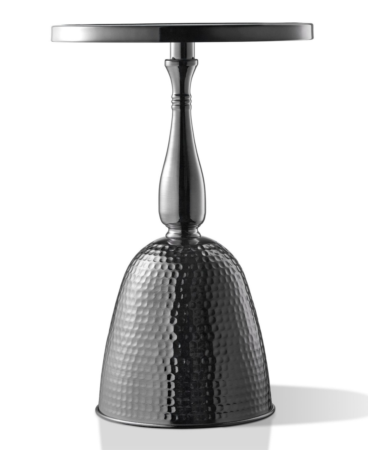 Furniture Of America Knoll 16" Metal Round End Table With Pedestal Base In Black