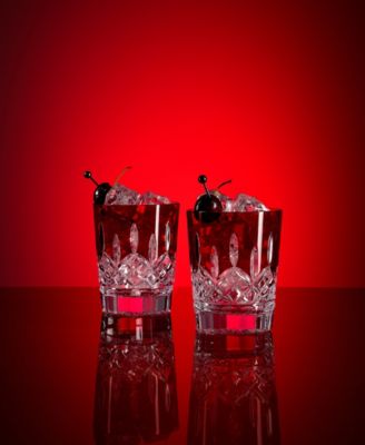 Lismore Red Double Old-Fashioned Glass, Set of 2