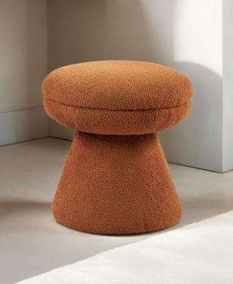 Silas 18" Mushroom Upholstered Ottoman