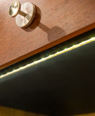 Forma 26" Solid Wood 1-Drawer Nightstand with LED Light and USB Ports