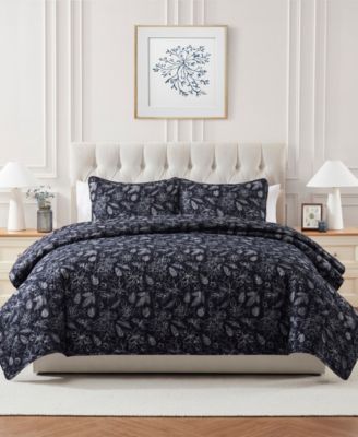 Seventh Studio Merry Sketched Quilt Sets In Blue