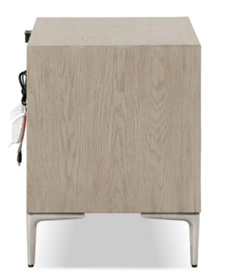 Fable 24" Solid Wood 2-Drawer Nightstand with USB Port