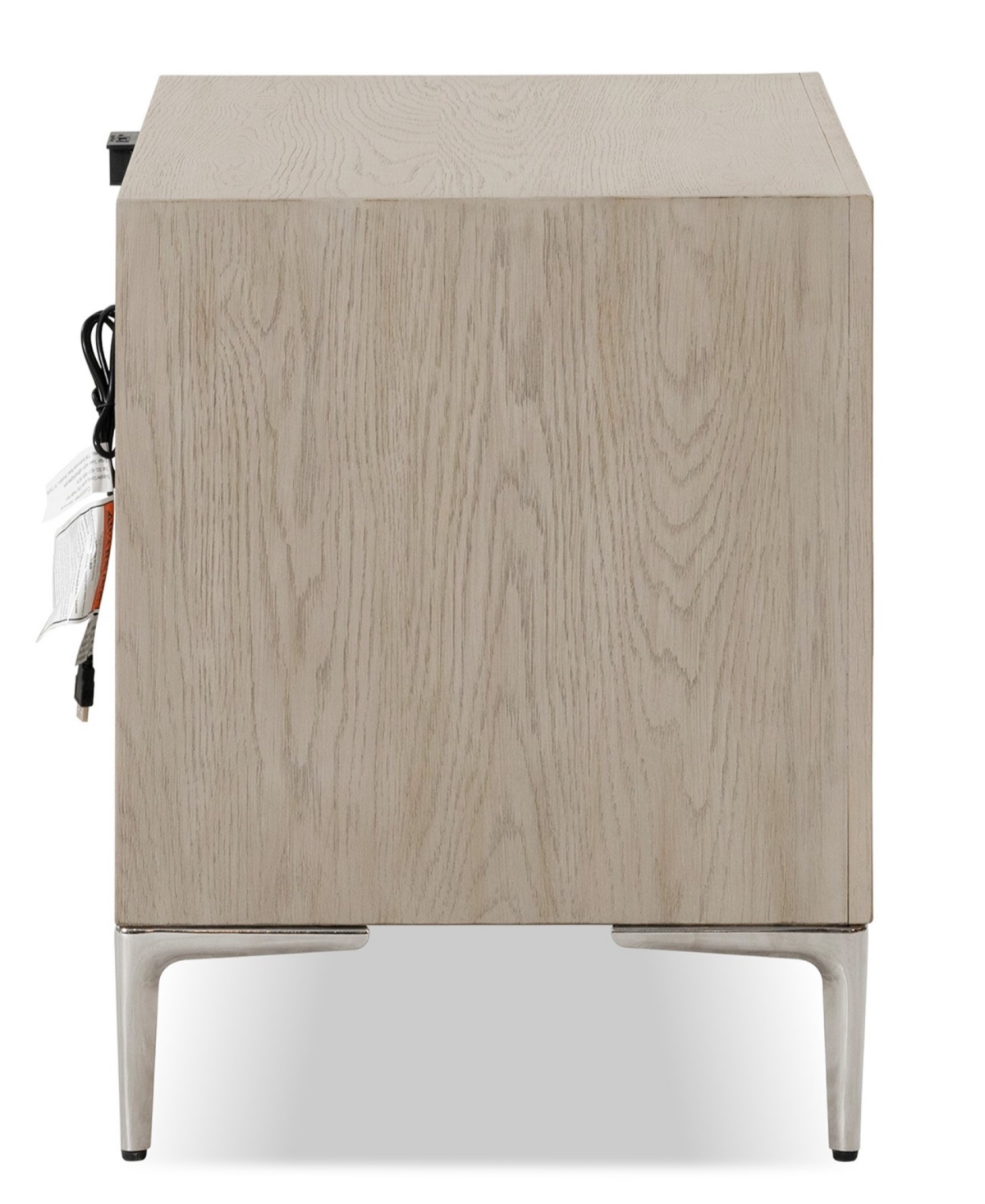 Furniture Of America Fable 24" Solid Wood 2-drawer Nightstand With Usb Port In Brown
