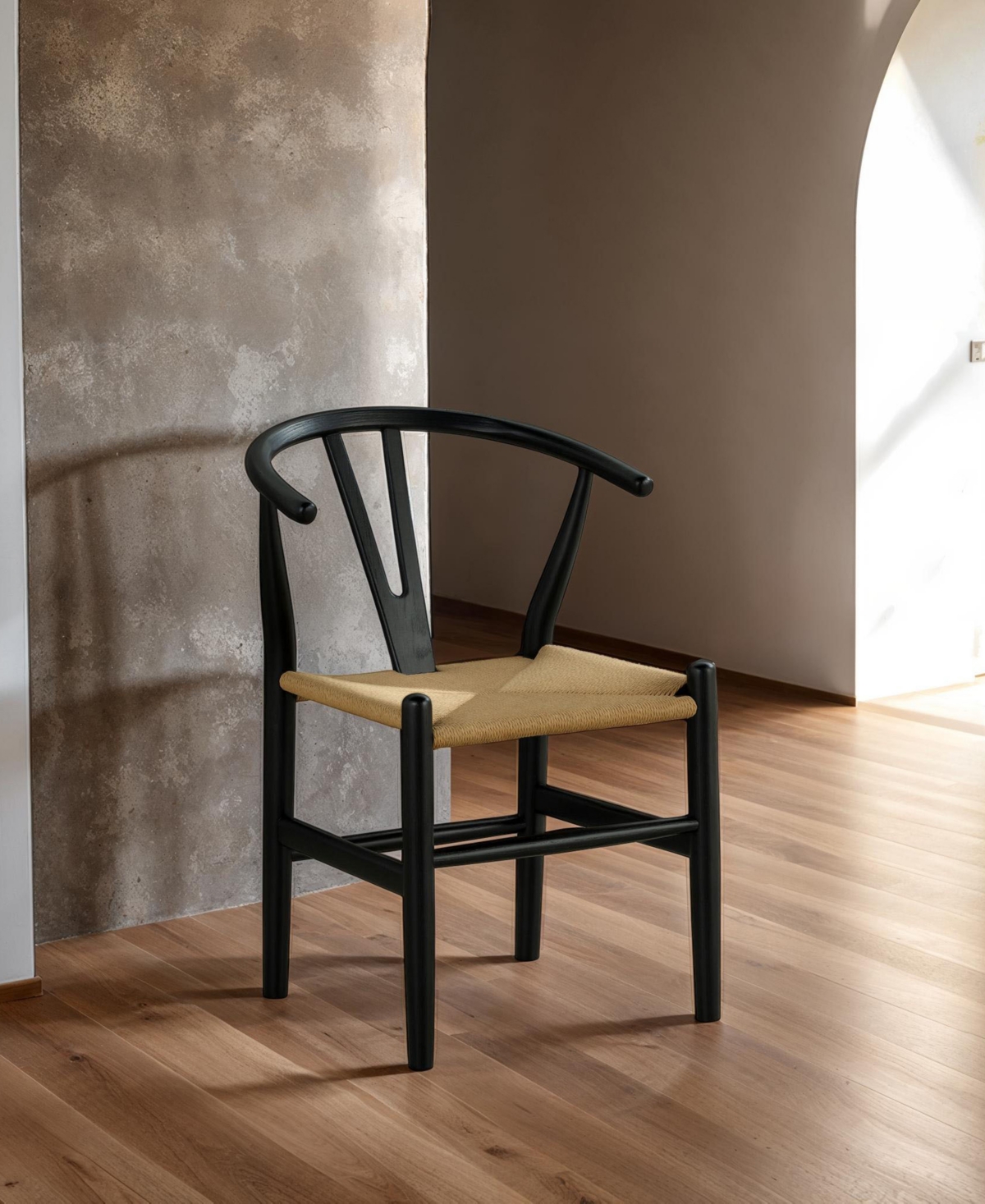 Furniture Of America 2-pc. Farre Solid Wood Rounded Side Chair Set In Black