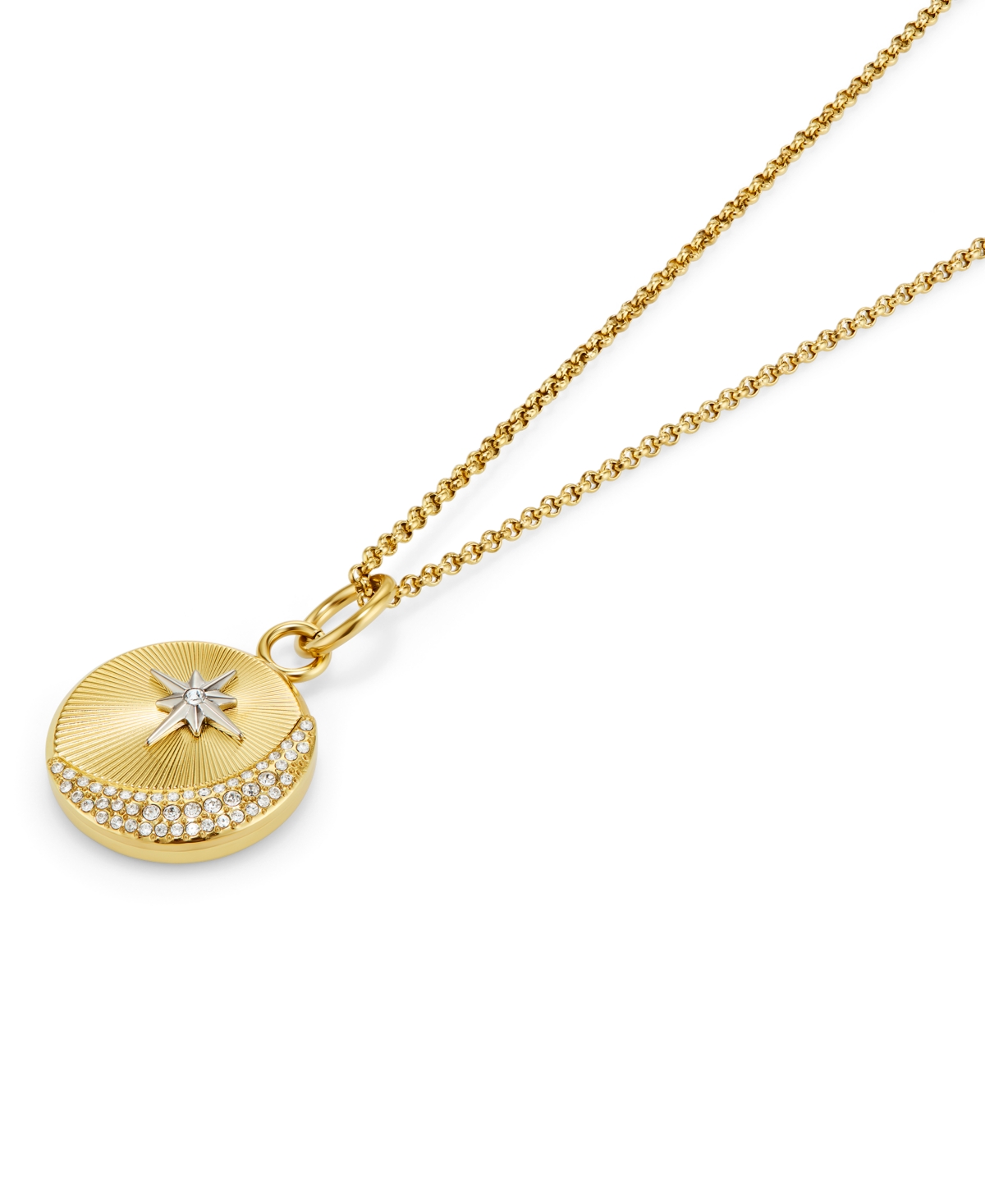 Olivia Burton Celestial Star Gold Tone Stainless Steel Necklace In Gold