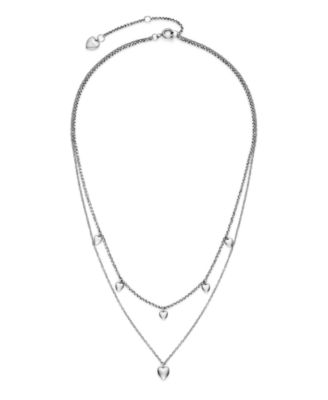 Mini Heart Silver Tone Stainless Steel Necklace