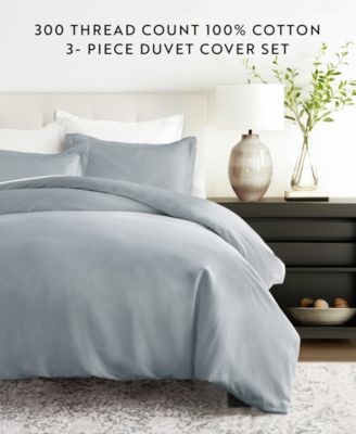Ultra Soft Brushed Cotton 3-Pc. Duvet Cover Set, Full/Queen