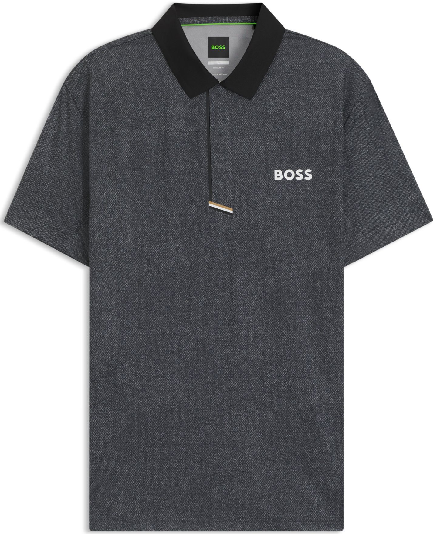 Мужское поло Hugo Boss Quick-Dry Active Paddy Polo Shirt, цвет: Чёрный — фото 4
