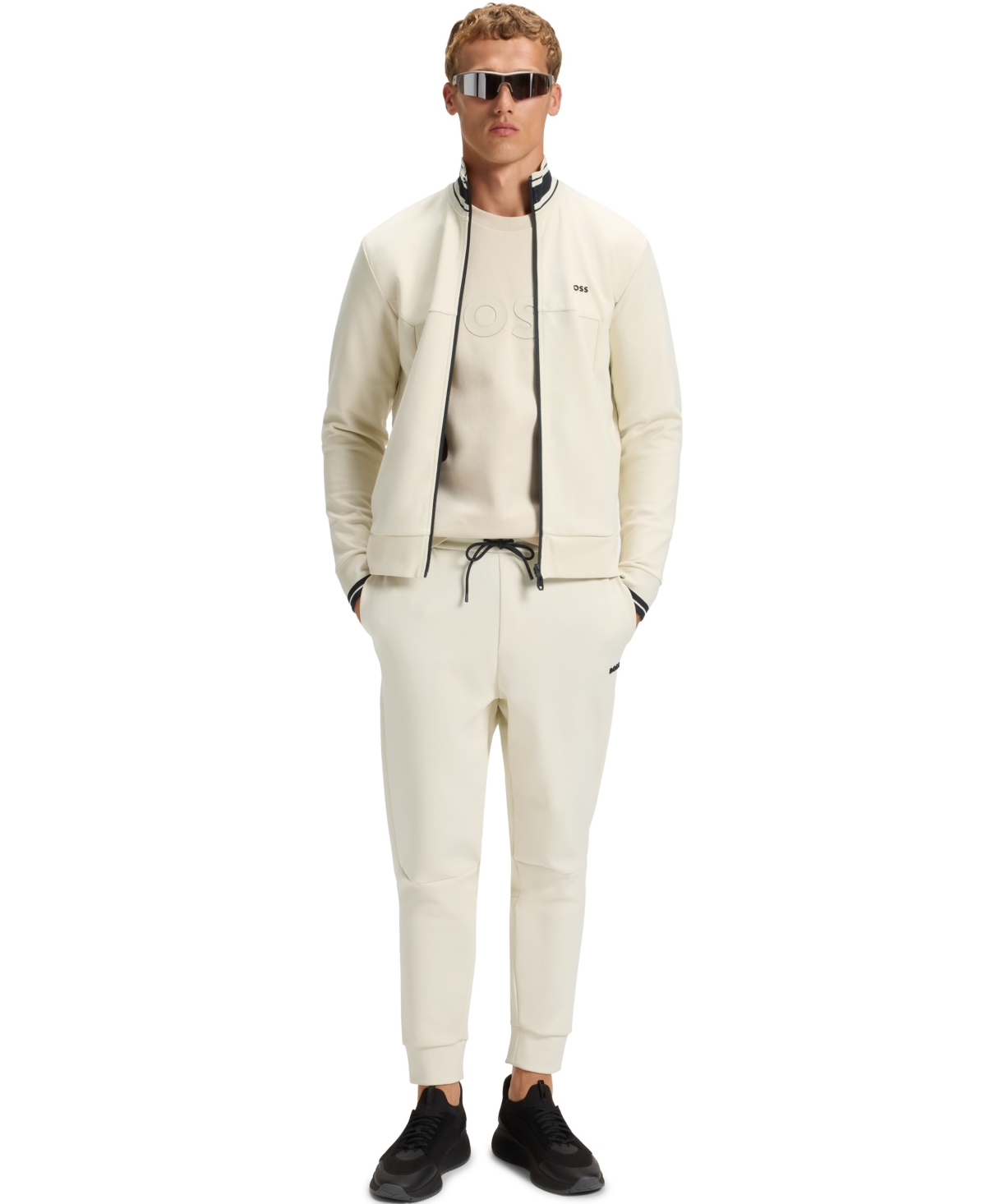 Hugo Boss Boss By  Men's Cotton-blend Tracksuit Bottoms In Multi