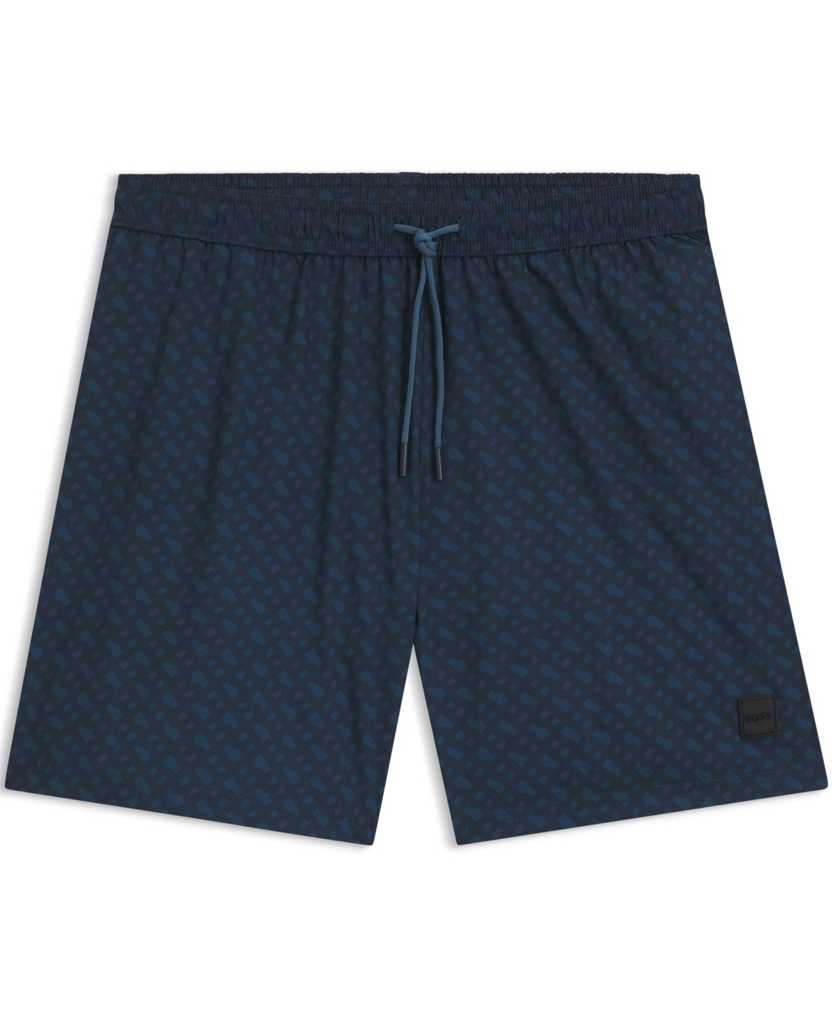 Hugo Boss Boss By  Men's Degrade Monogram Swim Shorts In Blue