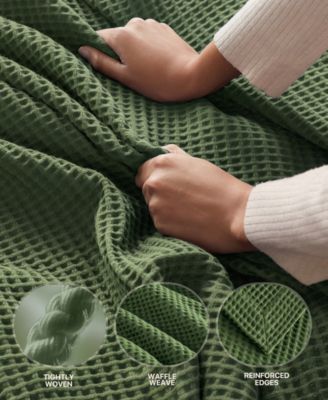 Waffle Weave Cotton Blanket, Full/Queen