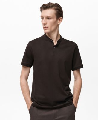MANGO - Men'sMaoCollarCottonPoloShirt