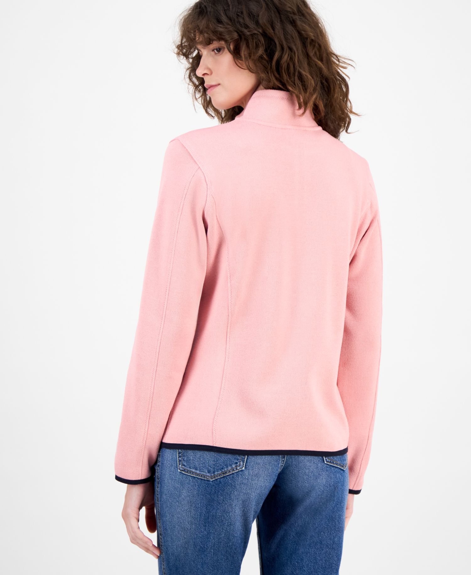 Nautica Women's Zip-Front Fleece Sweater jacket