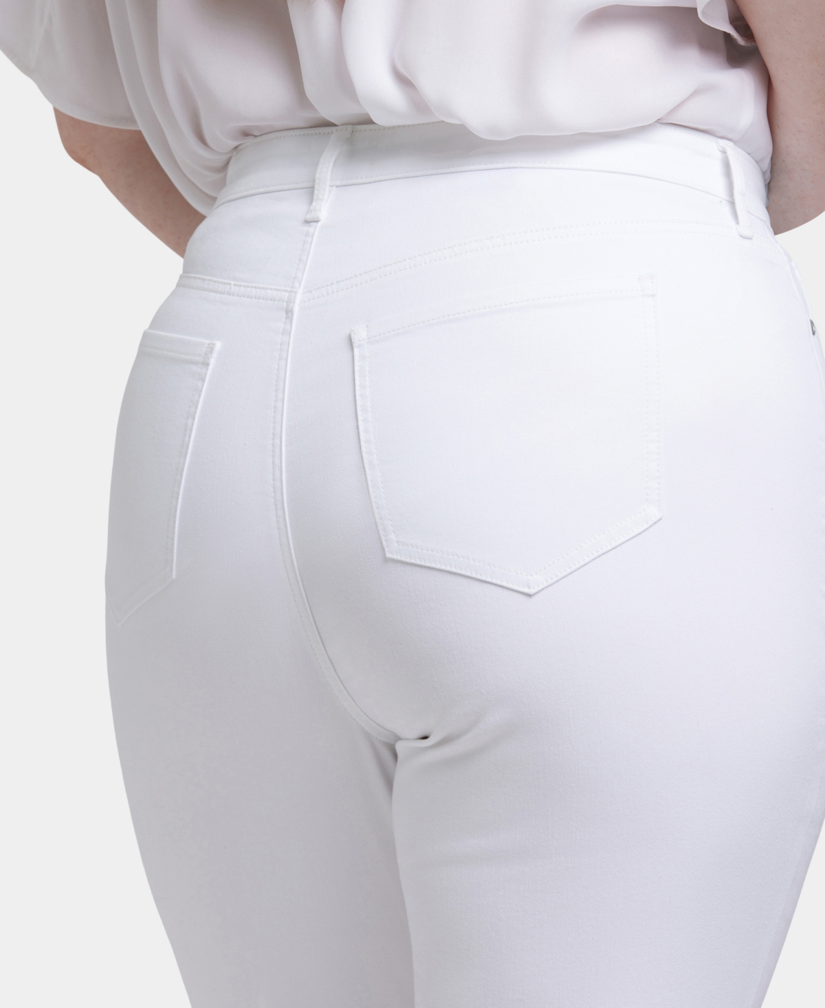 Nydj Plus Size Margot Girlfriend Pull On Jeans In White